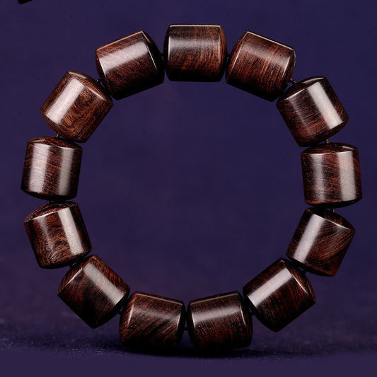 Huanghuali barrel beads bracelet