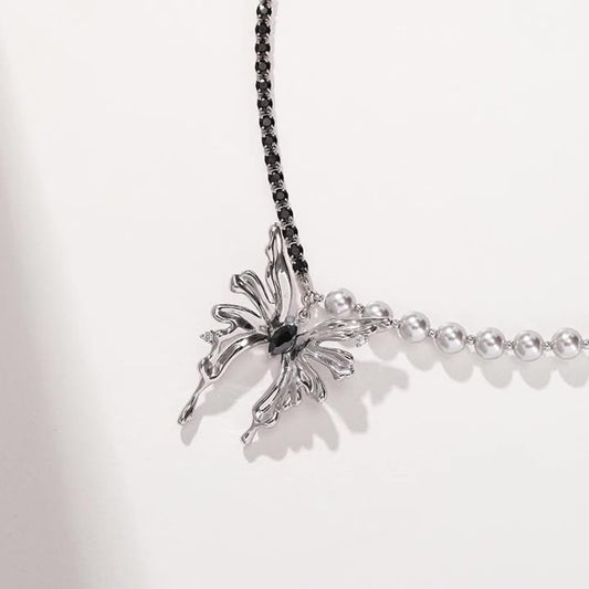 Butterfly Pearl Necklace