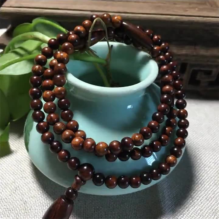 Hainan Huanghuali Buddhist beads rosary necklace