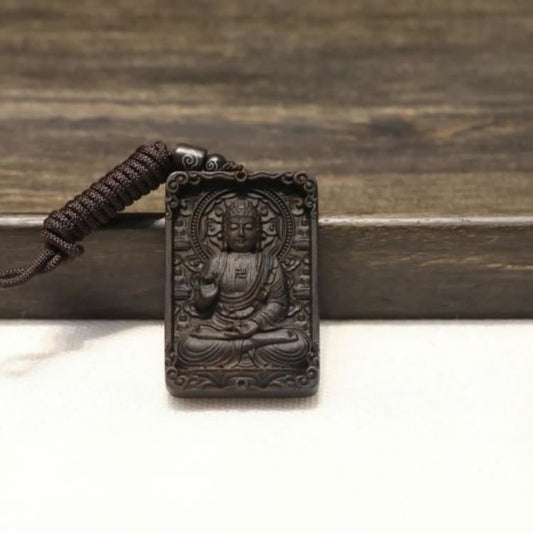 Brunei Agarwood 46 Brand Buddha Pendant Necklace