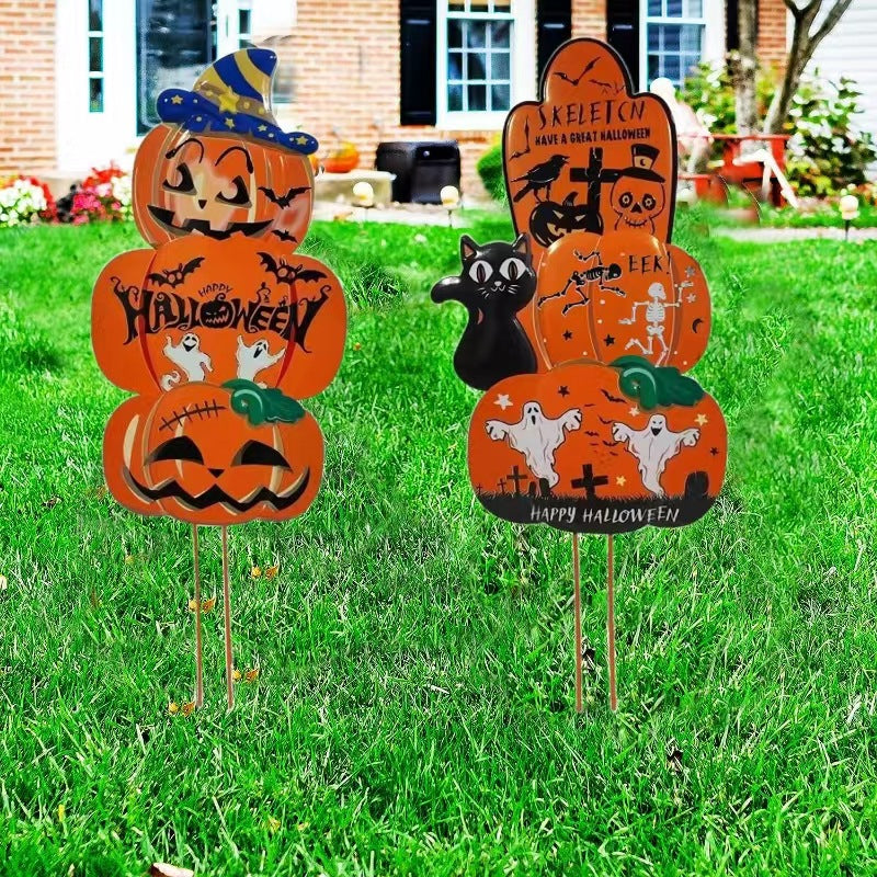 Halloween Pumpkin Courtyard Pile Outdoor Ironwork