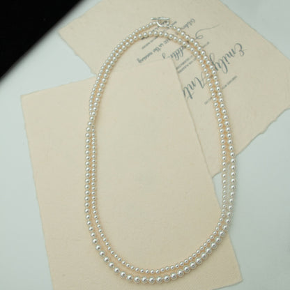 Fashion long round pearl necklace