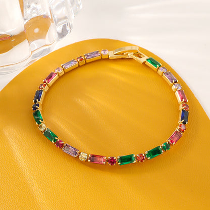 Colorful zircon bracelet