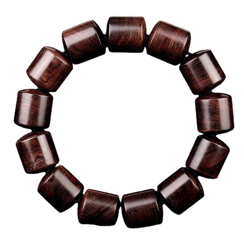 Huanghuali barrel beads bracelet