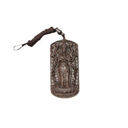 Agarwood Eight-armed Guanyin Pendant