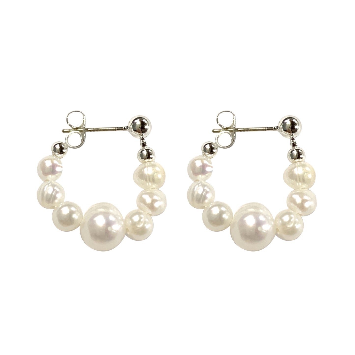 French retro baroque freshwater pearl earrings