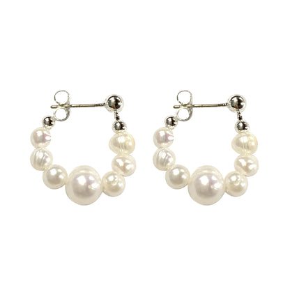 French retro baroque freshwater pearl earrings