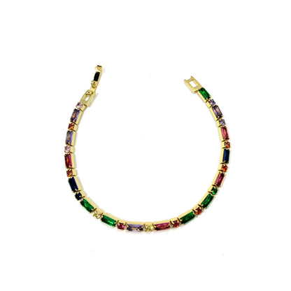 Colorful zircon bracelet