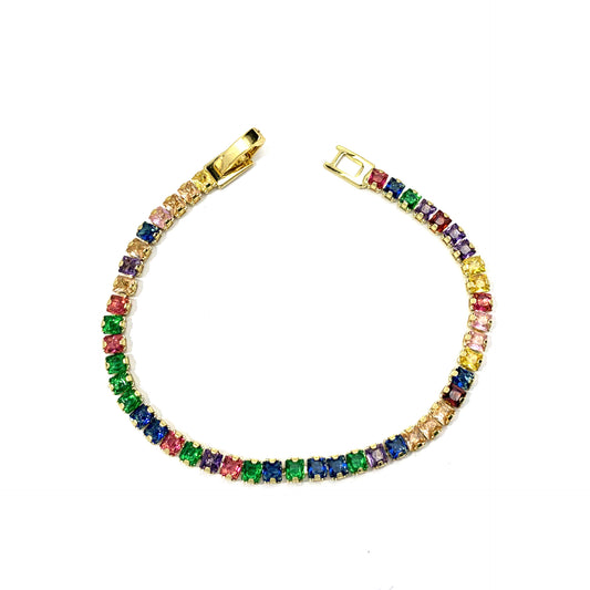 Colorful zircon bracelet