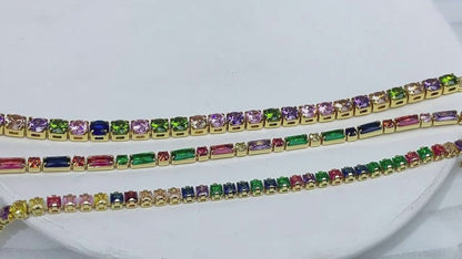 Colorful zircon bracelet